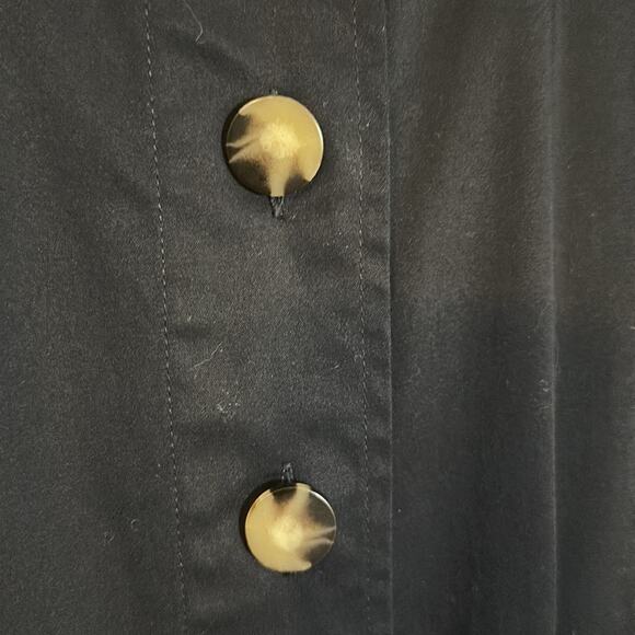 ALEX MARIE Black Jacket Shacket with Tortoise Inspired Buttons Size Small - Picture 3 of 6